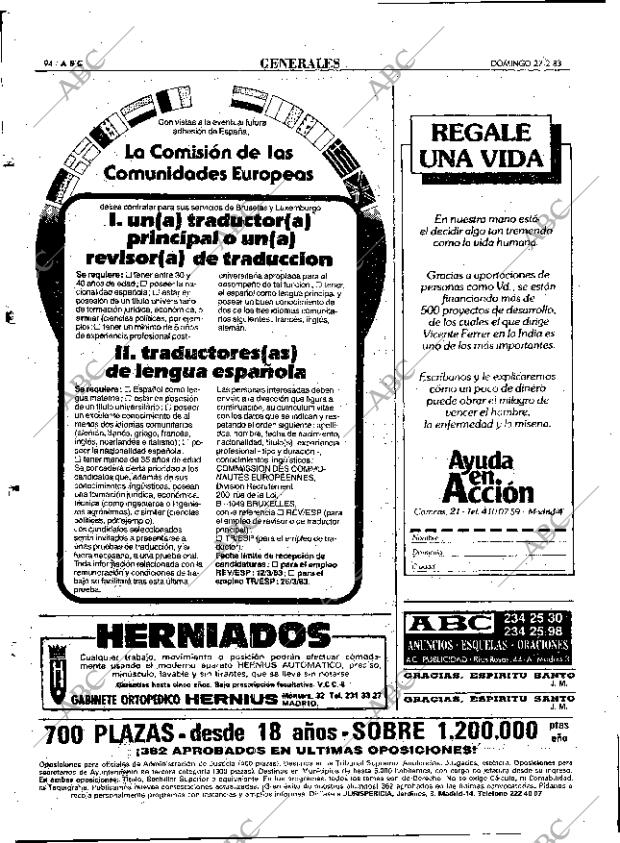 ABC MADRID 27-02-1983 página 94