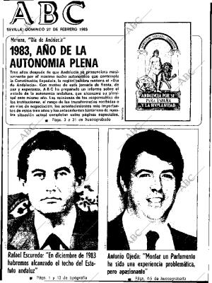 ABC SEVILLA 27-02-1983 página 1