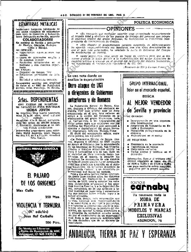 ABC SEVILLA 27-02-1983 página 40