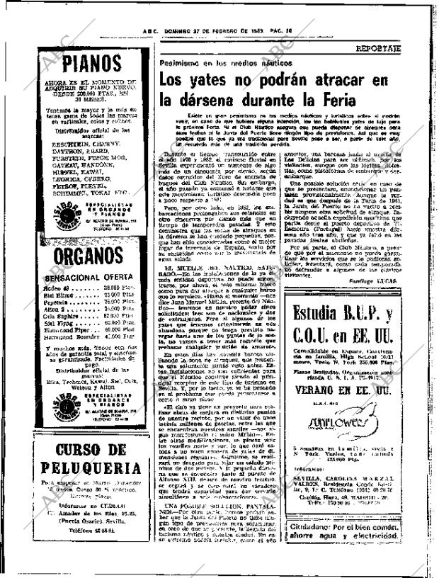 ABC SEVILLA 27-02-1983 página 62