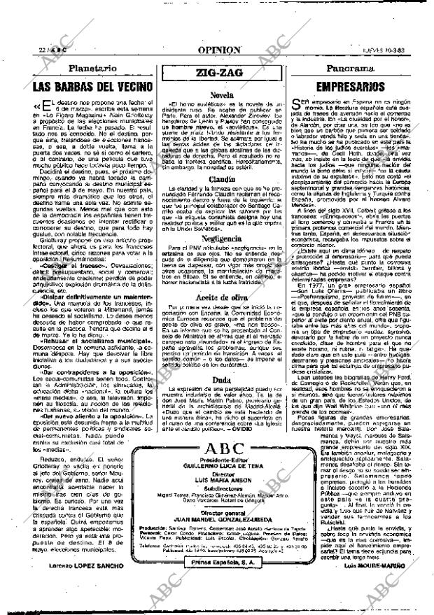 ABC MADRID 10-03-1983 página 22