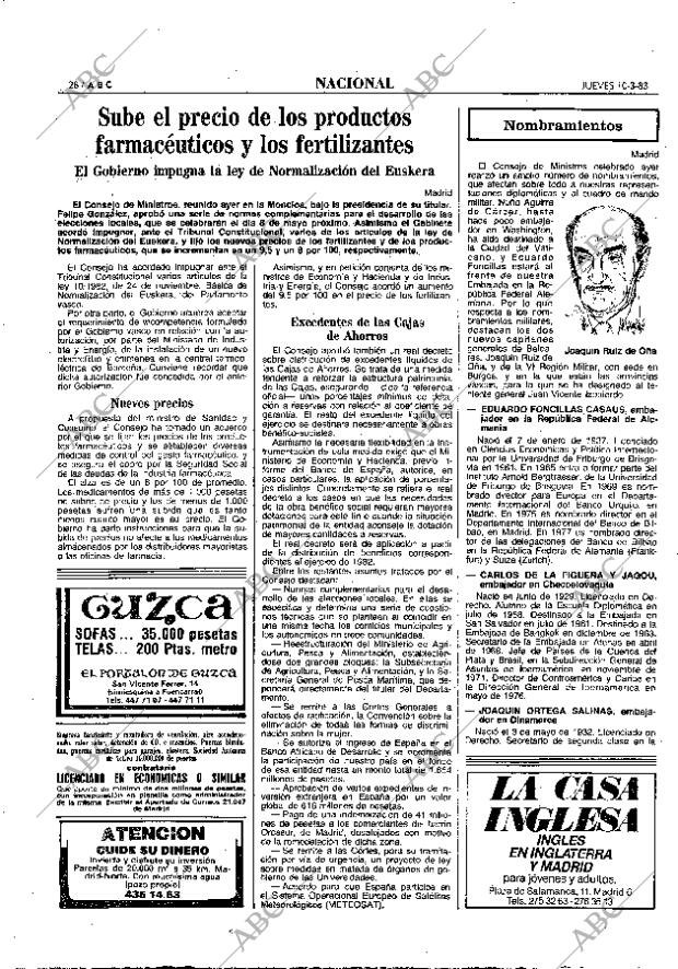 ABC MADRID 10-03-1983 página 28