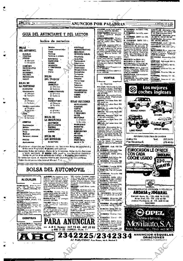 ABC MADRID 10-03-1983 página 74