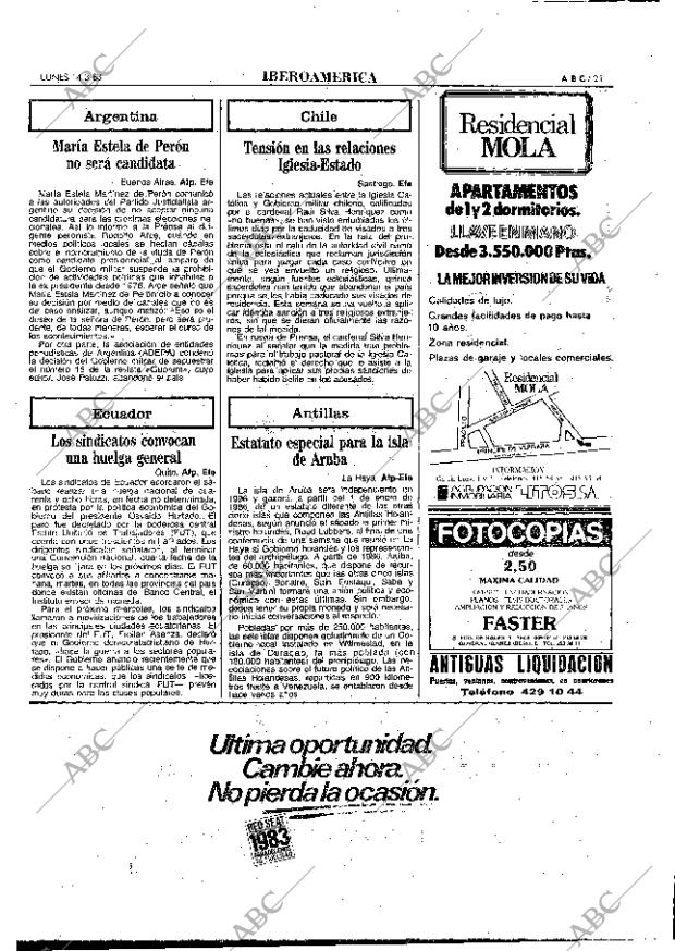 ABC MADRID 14-03-1983 página 21