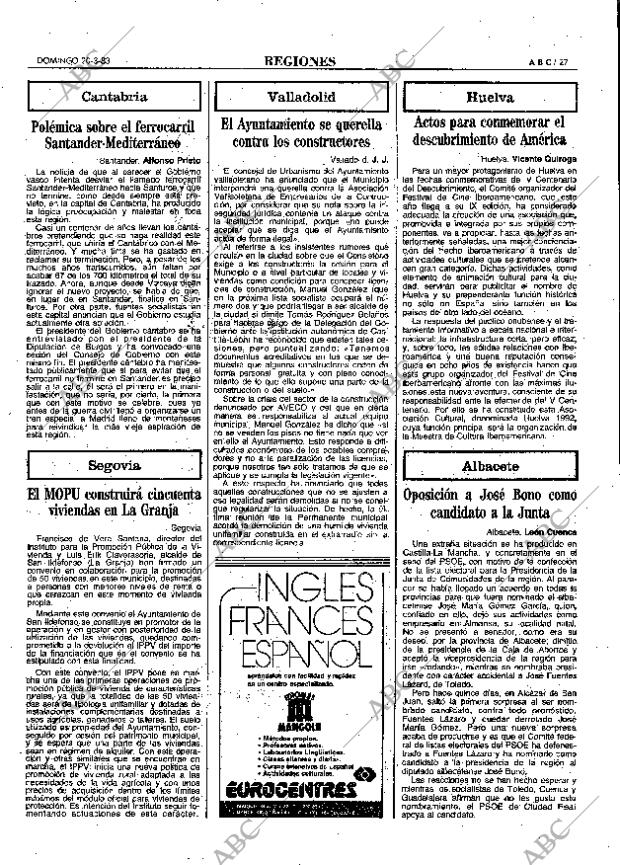 ABC MADRID 20-03-1983 página 27