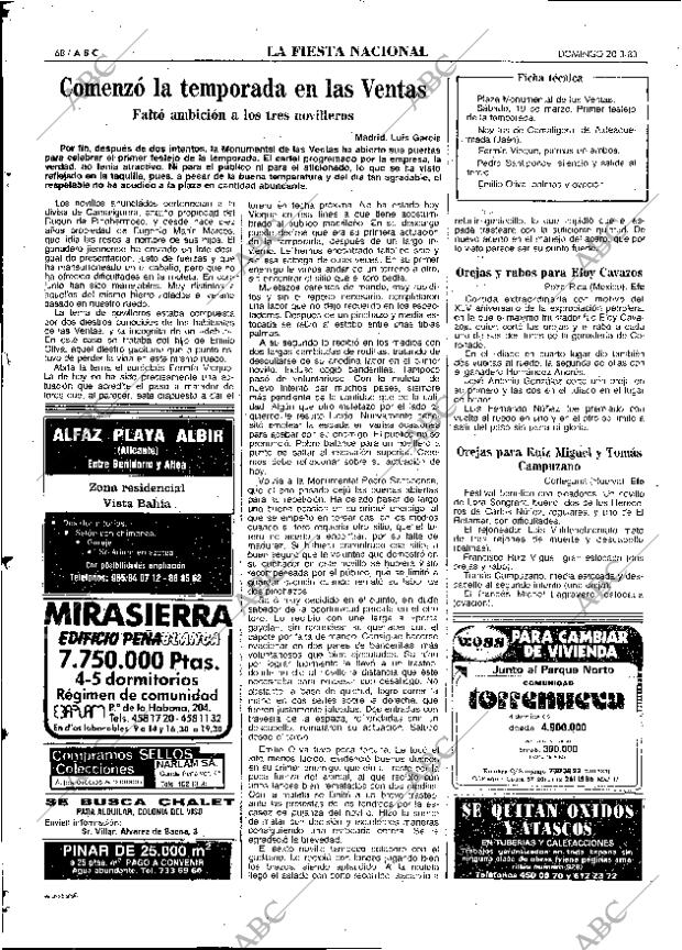 ABC MADRID 20-03-1983 página 68