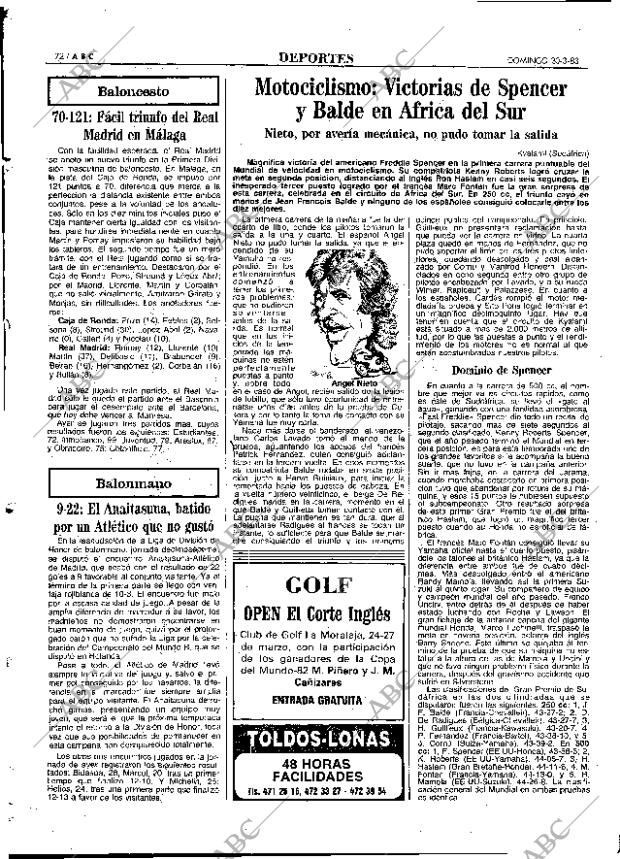 ABC MADRID 20-03-1983 página 72