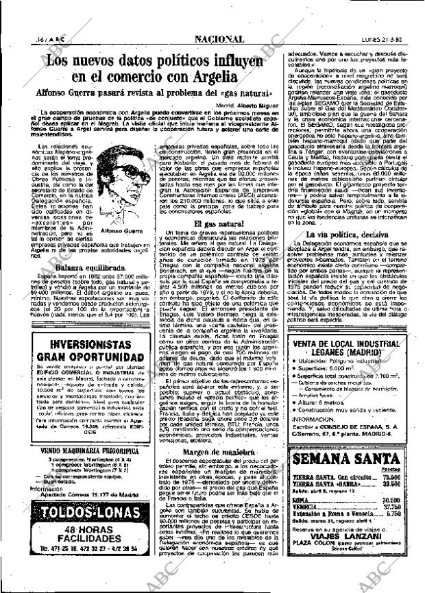 ABC MADRID 21-03-1983 página 16