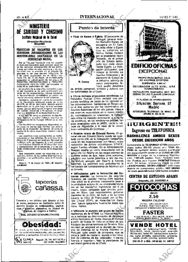 ABC MADRID 21-03-1983 página 22