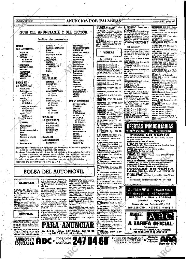 ABC MADRID 21-03-1983 página 61