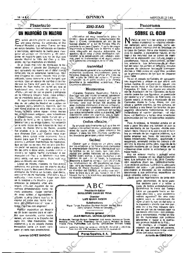 ABC MADRID 23-03-1983 página 18