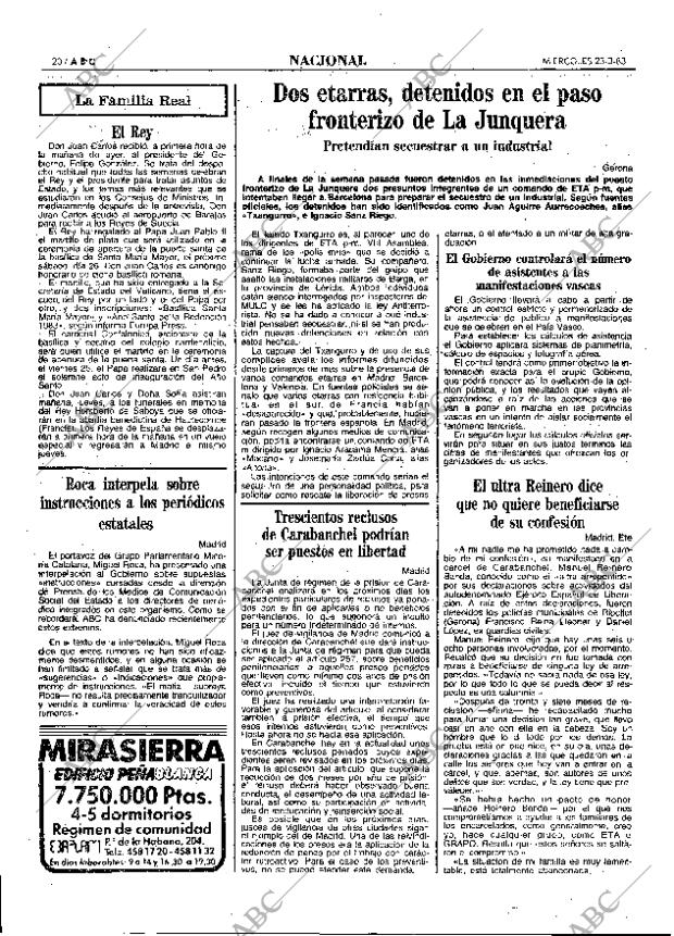 ABC MADRID 23-03-1983 página 20