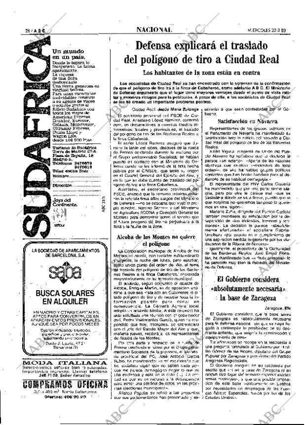 ABC MADRID 23-03-1983 página 28