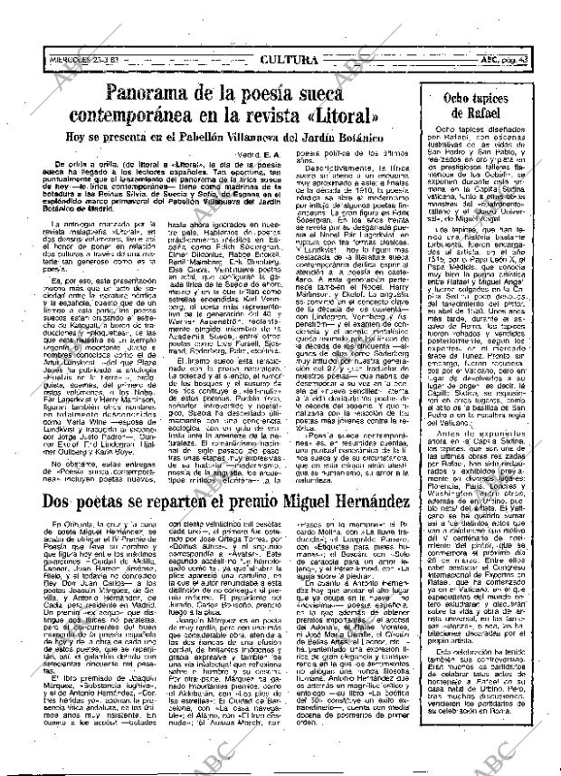 ABC MADRID 23-03-1983 página 43