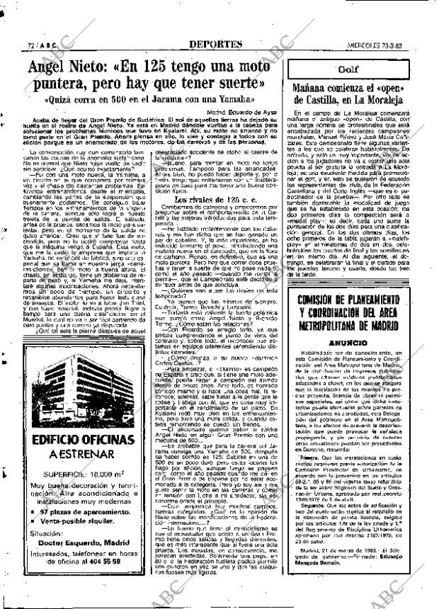 ABC MADRID 23-03-1983 página 72