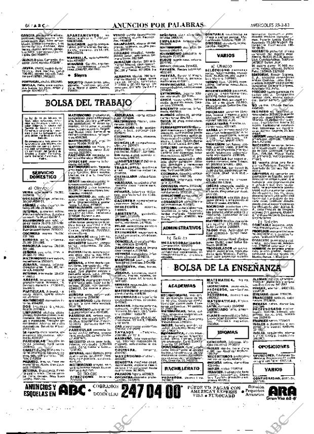 ABC MADRID 23-03-1983 página 86