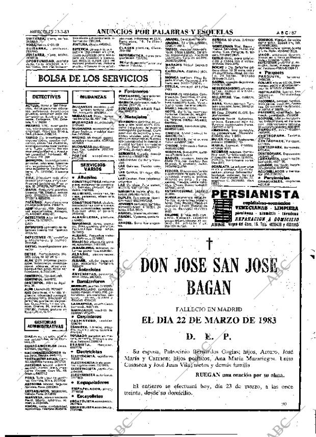 ABC MADRID 23-03-1983 página 87