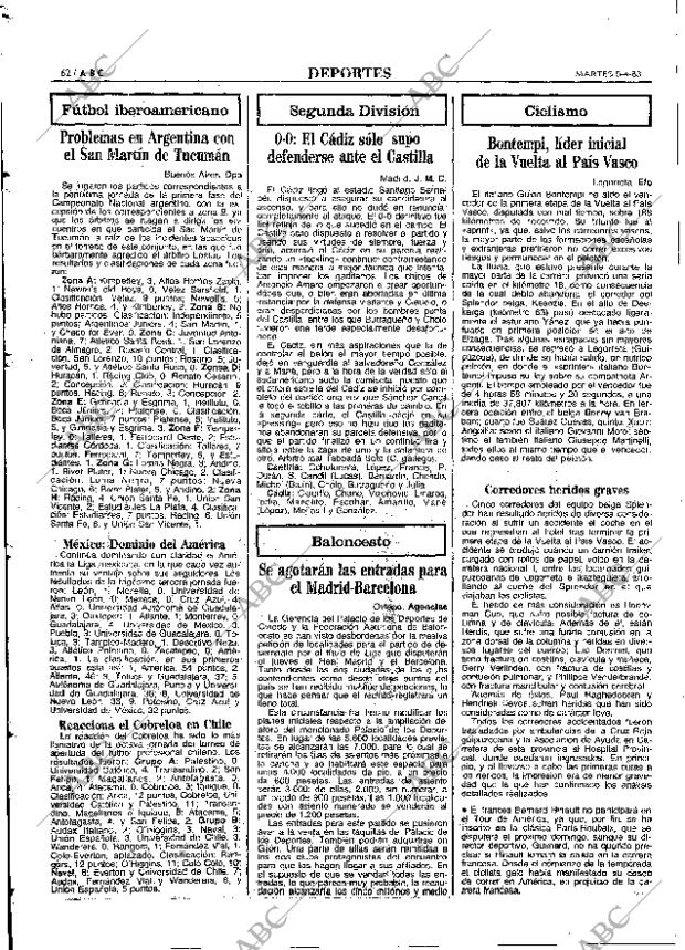 ABC MADRID 05-04-1983 página 62