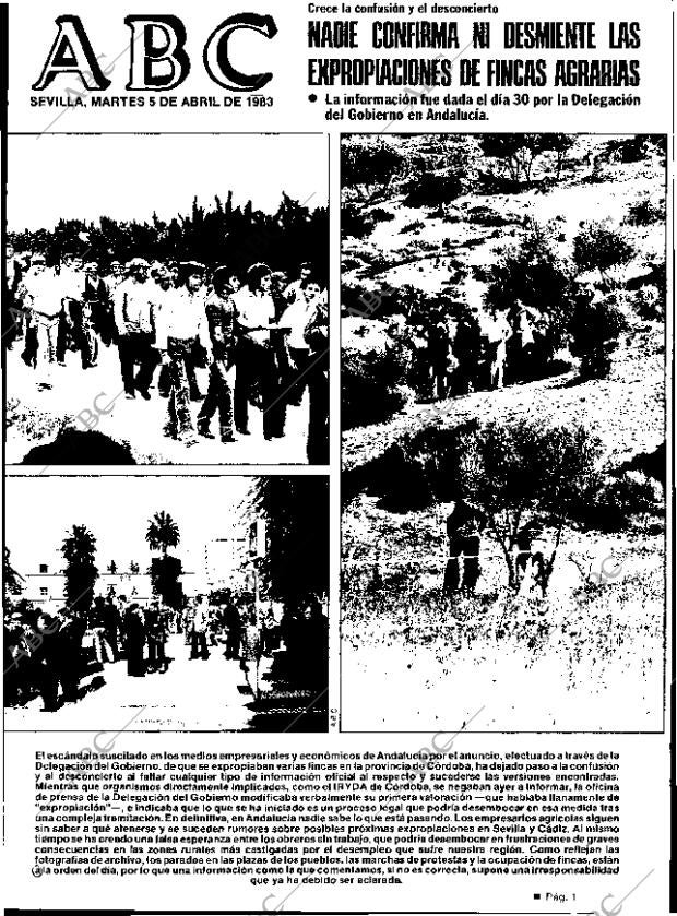 ABC SEVILLA 05-04-1983 página 1