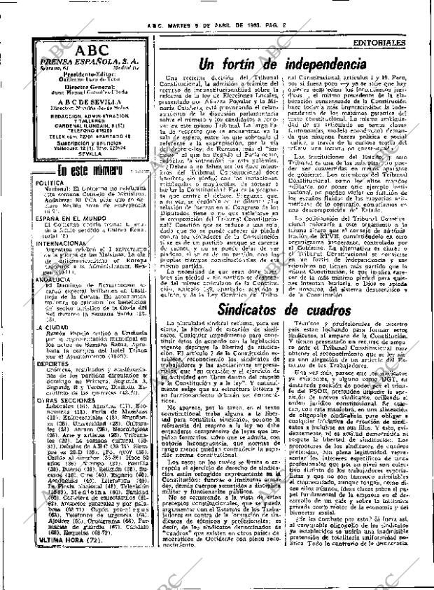 ABC SEVILLA 05-04-1983 página 22