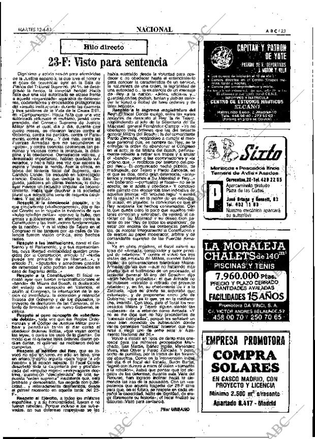 ABC MADRID 12-04-1983 página 23