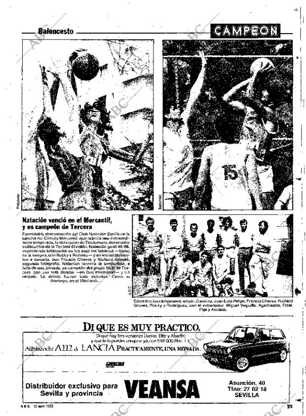 ABC SEVILLA 12-04-1983 página 113