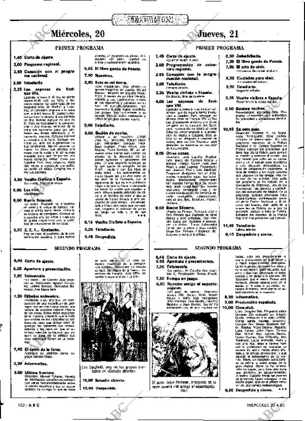 ABC MADRID 20-04-1983 página 102