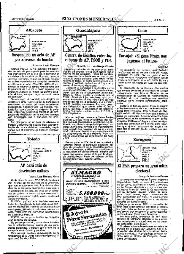 ABC MADRID 20-04-1983 página 21