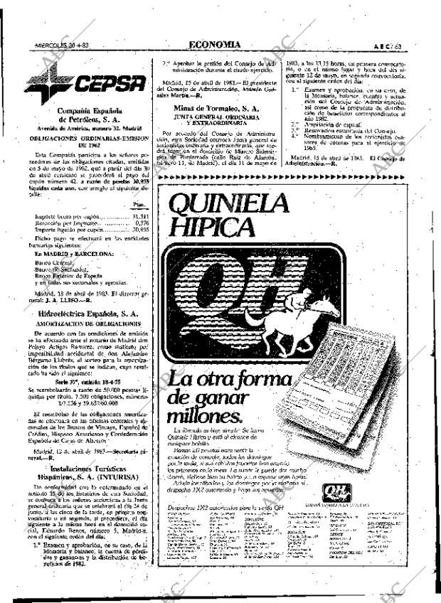 ABC MADRID 20-04-1983 página 63