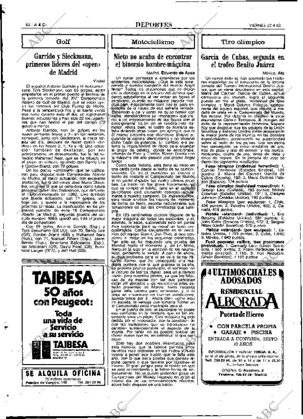 ABC MADRID 22-04-1983 página 62