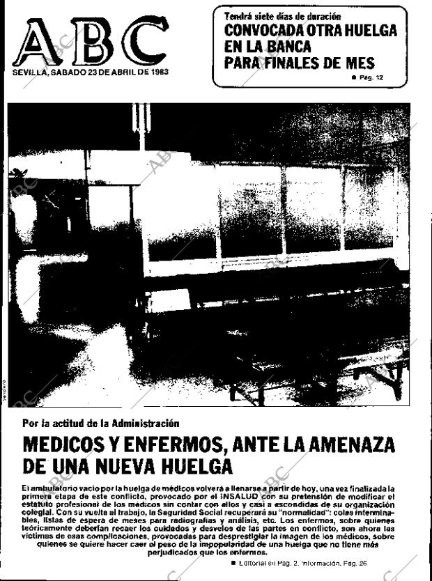 ABC SEVILLA 23-04-1983 página 1