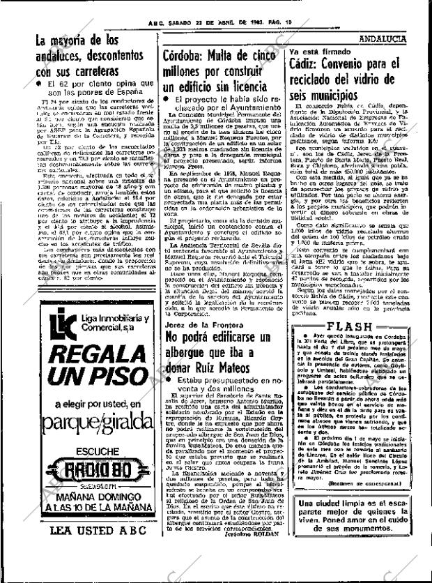 ABC SEVILLA 23-04-1983 página 20
