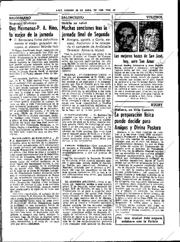 ABC SEVILLA 23-04-1983 página 54