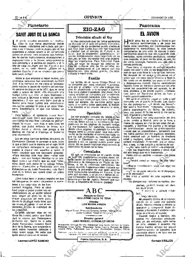 ABC MADRID 24-04-1983 página 22