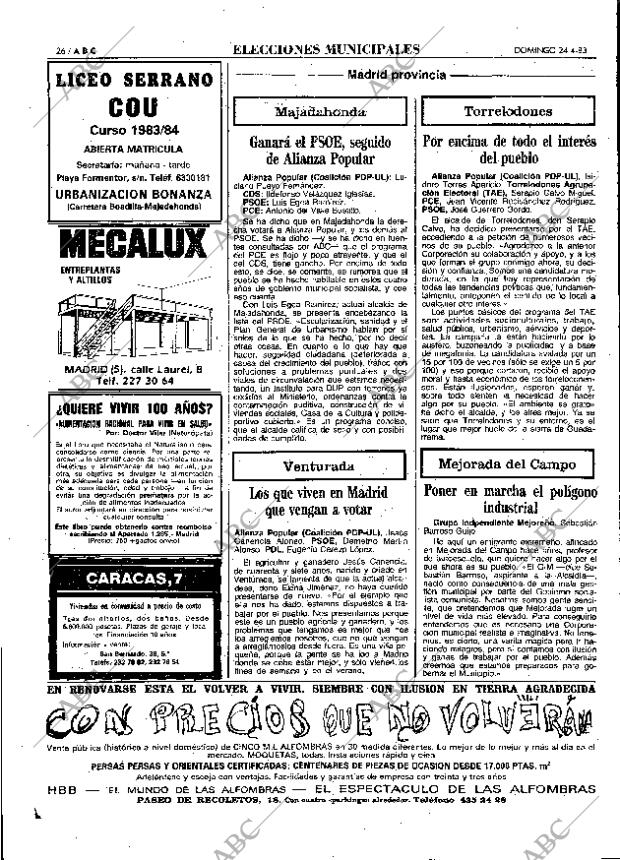 ABC MADRID 24-04-1983 página 26