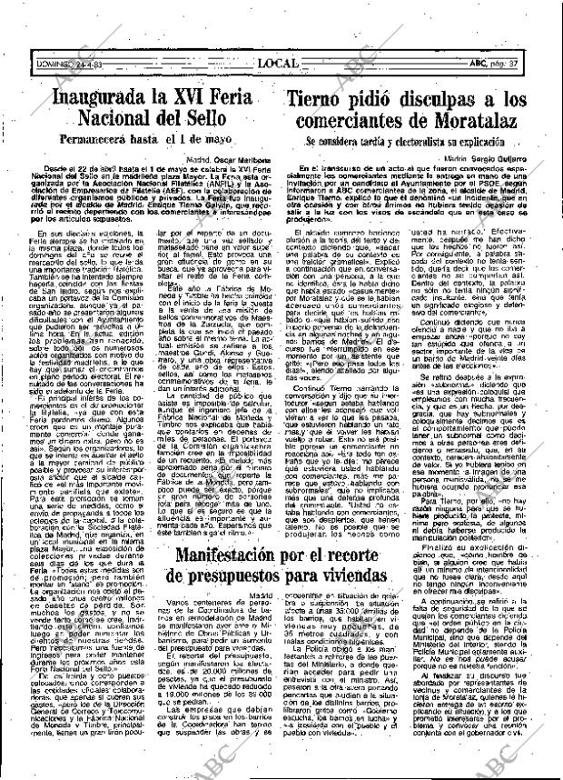 ABC MADRID 24-04-1983 página 37