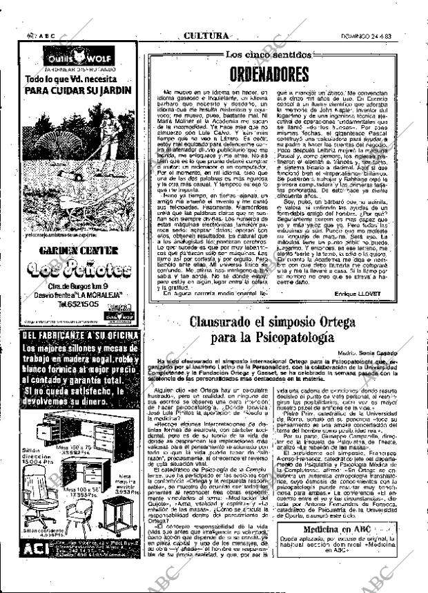 ABC MADRID 24-04-1983 página 62