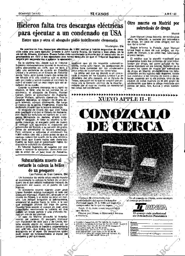 ABC MADRID 24-04-1983 página 65