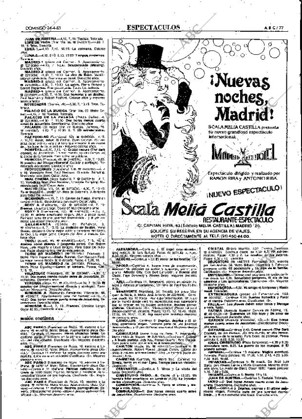 ABC MADRID 24-04-1983 página 77