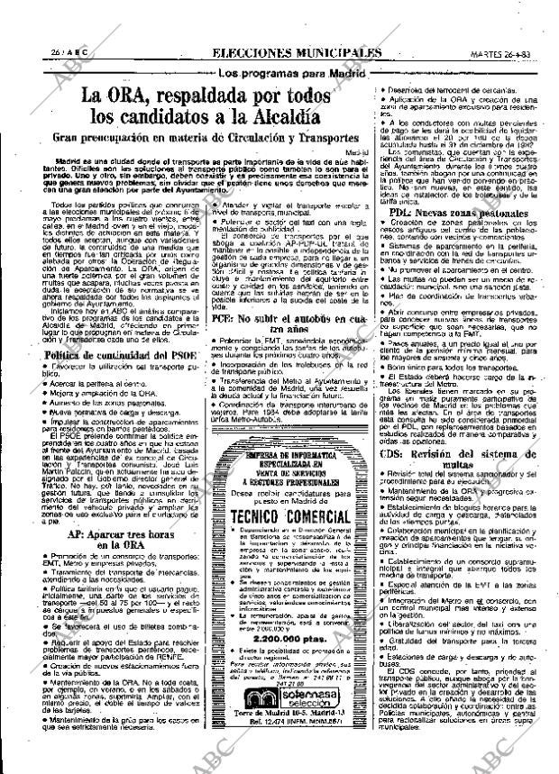 ABC MADRID 26-04-1983 página 26