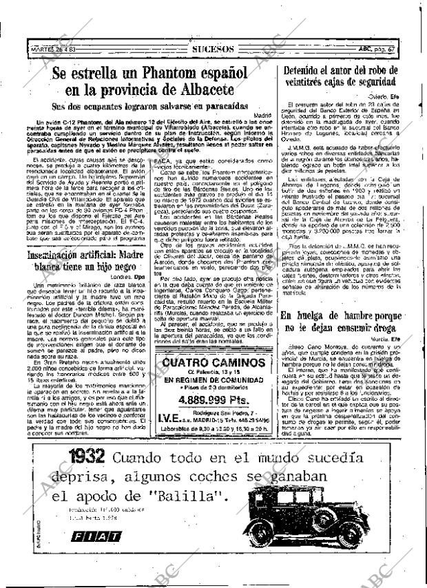 ABC MADRID 26-04-1983 página 67