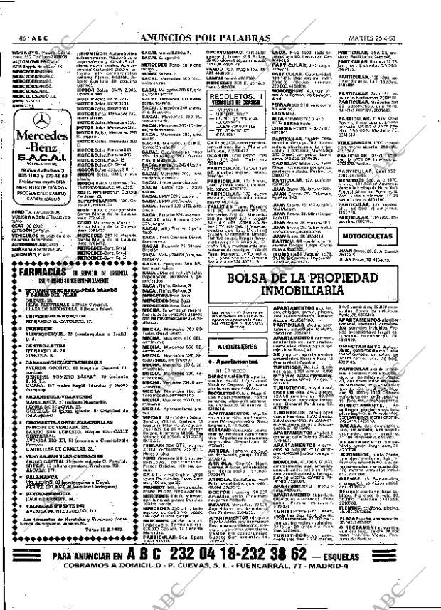 ABC MADRID 26-04-1983 página 86