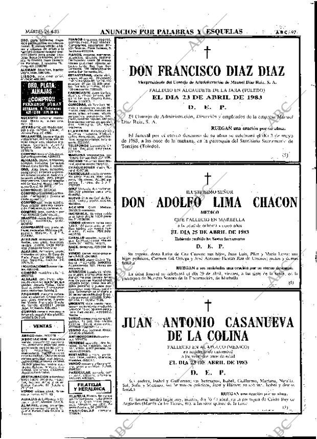 ABC MADRID 26-04-1983 página 97