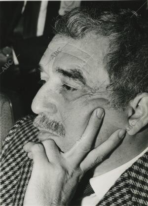 Retrato del Premio Nobel Gabriel García Márquez tomado durante el coloquio...