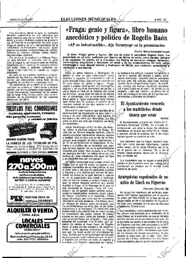 ABC MADRID 27-04-1983 página 23