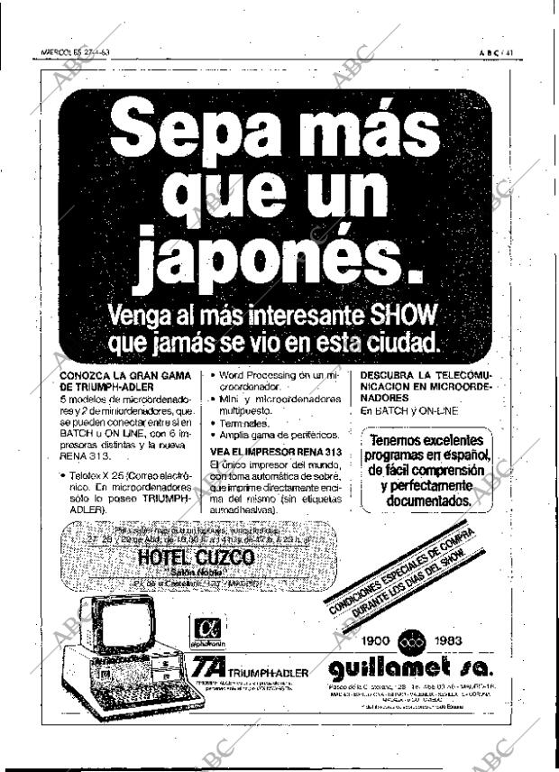 ABC MADRID 27-04-1983 página 41