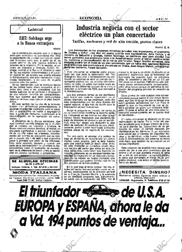 ABC MADRID 27-04-1983 página 57