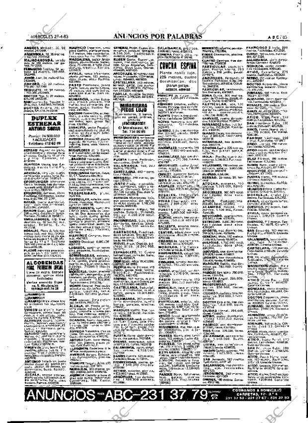 ABC MADRID 27-04-1983 página 83