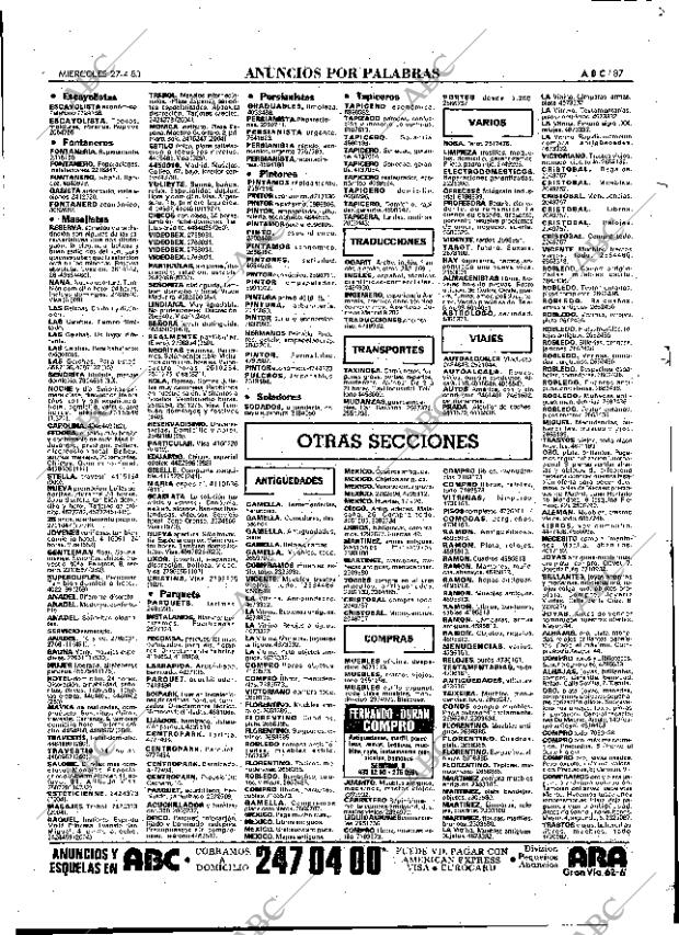 ABC MADRID 27-04-1983 página 87