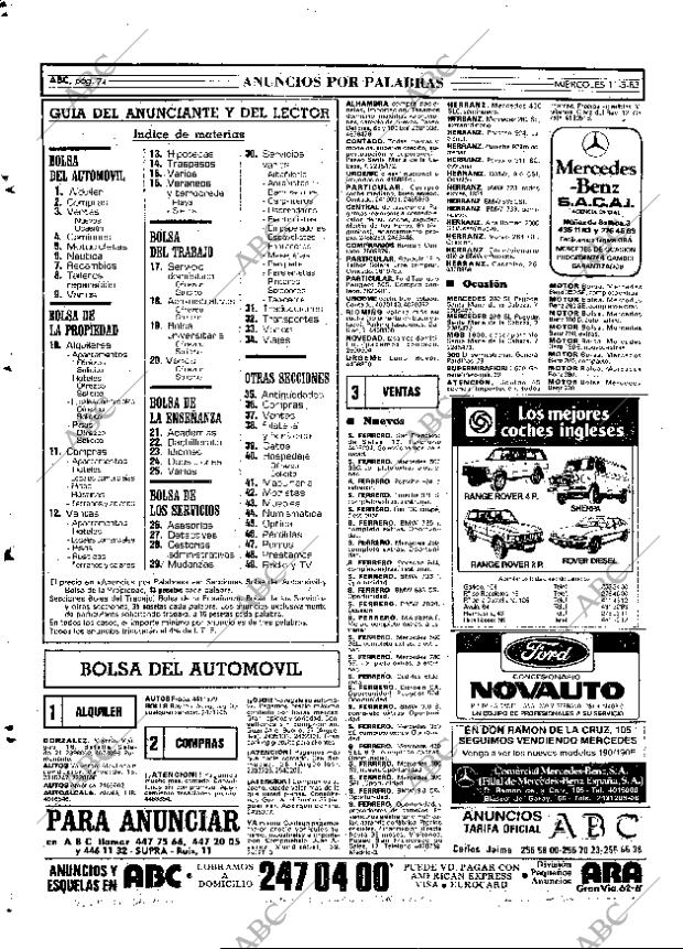 ABC MADRID 11-05-1983 página 74